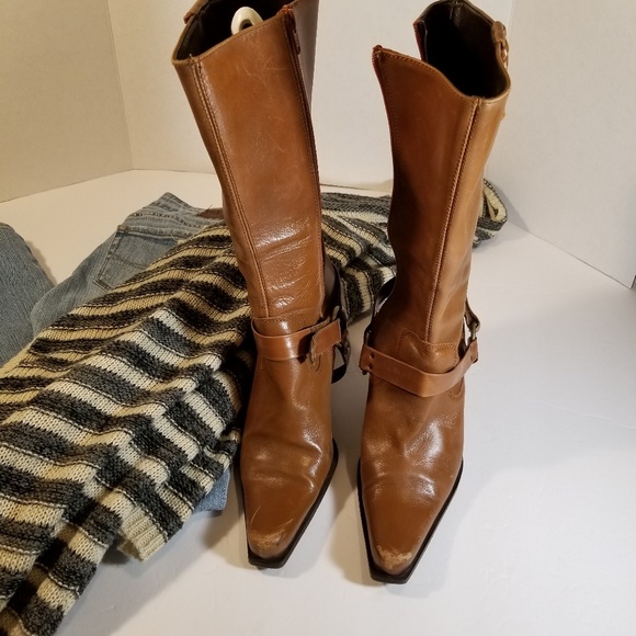 Shoes - Cognac Western Boot size 7